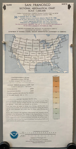 Link to San Francisco Sectional Aeronautical Chart, 36th Edition (Double-Sided)1986 Product