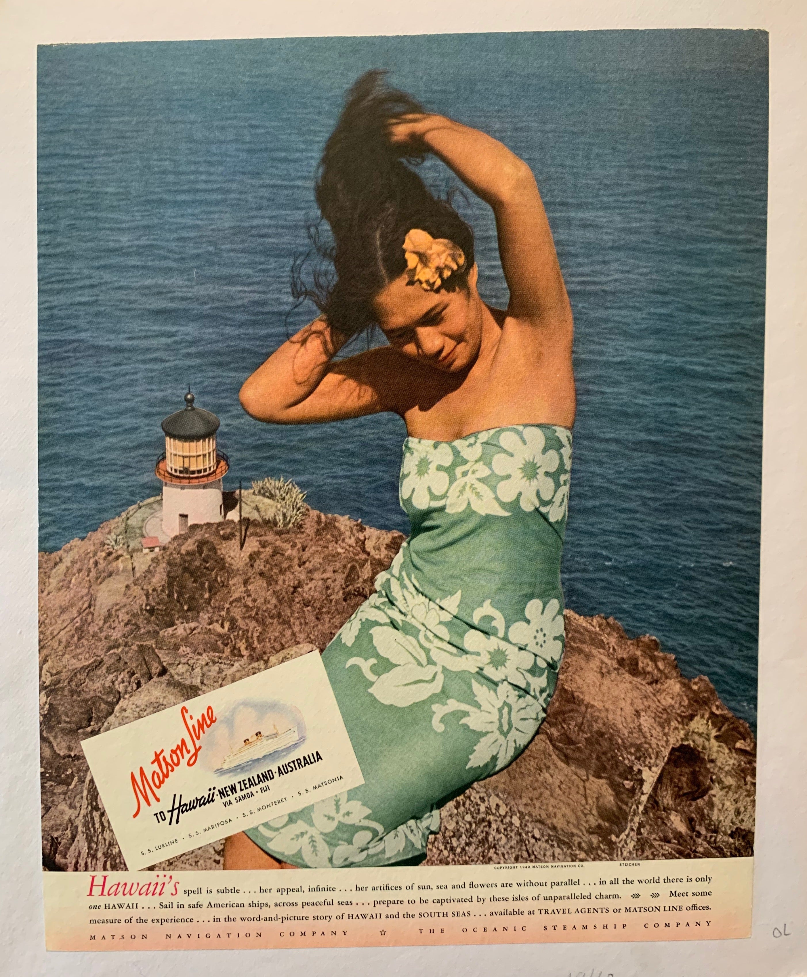 Matson Line Hawaii Poster