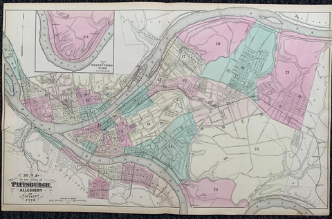 Link to  Map of the Cities of PitsburghU.S.A. C. 1872  Product