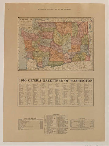 Link to Minneapolis Journal's Atlas of "The Northwest": WashingtonUSA, c. 1910 Product