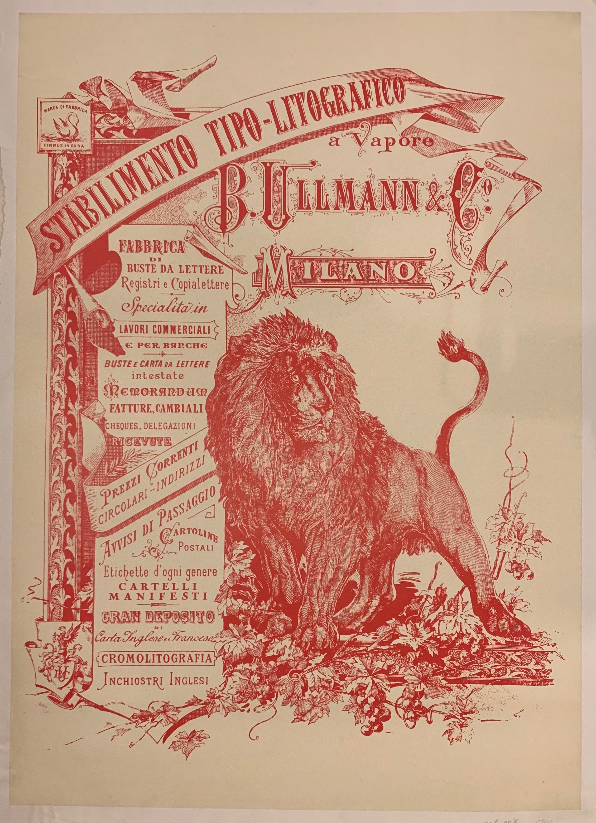 Stabilimento Tipo-Litografico Poster ✓