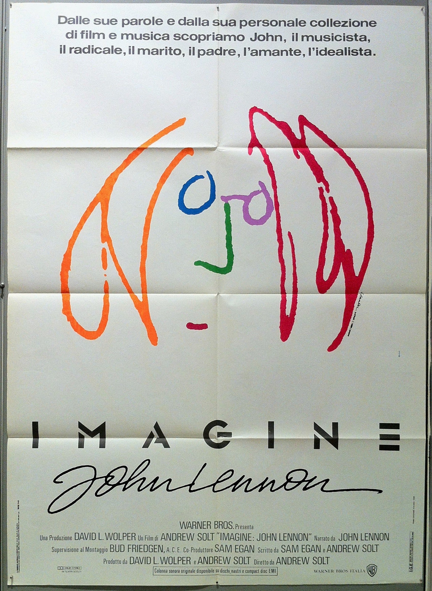 Imagine John Lennon Italian Film Poster – Poster Museum