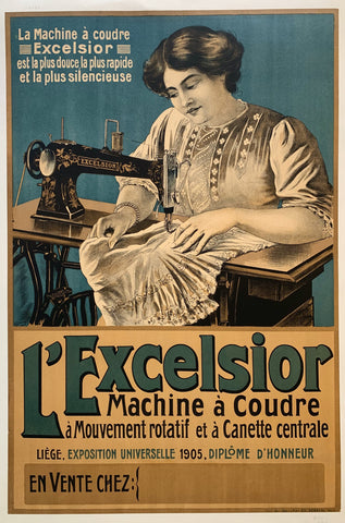 Link to L'Excelsior Machine a Coudre a Mouvement rotatif et a Canette centraleBelgium, 1905 Product