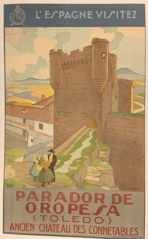 Link to  Parador de Oropesa Travel Poster ✓Spain, c. 1930  Product