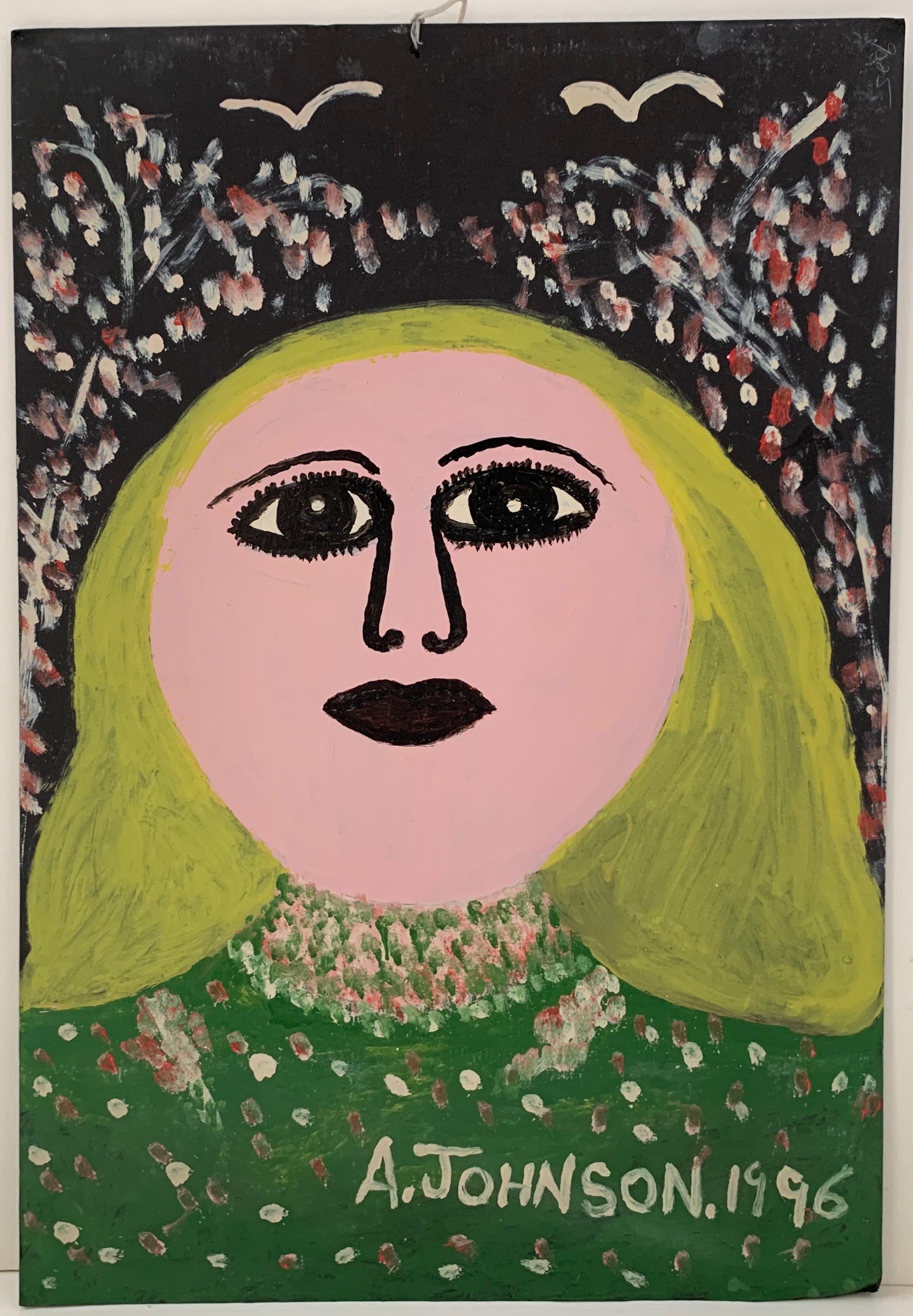 Woman Beneath Birds Anderson Johnson Painting