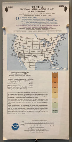 Link to  Phoenix Sectional Aeronautical Chart, 33rd Edition (Double-Sided)1985  Product