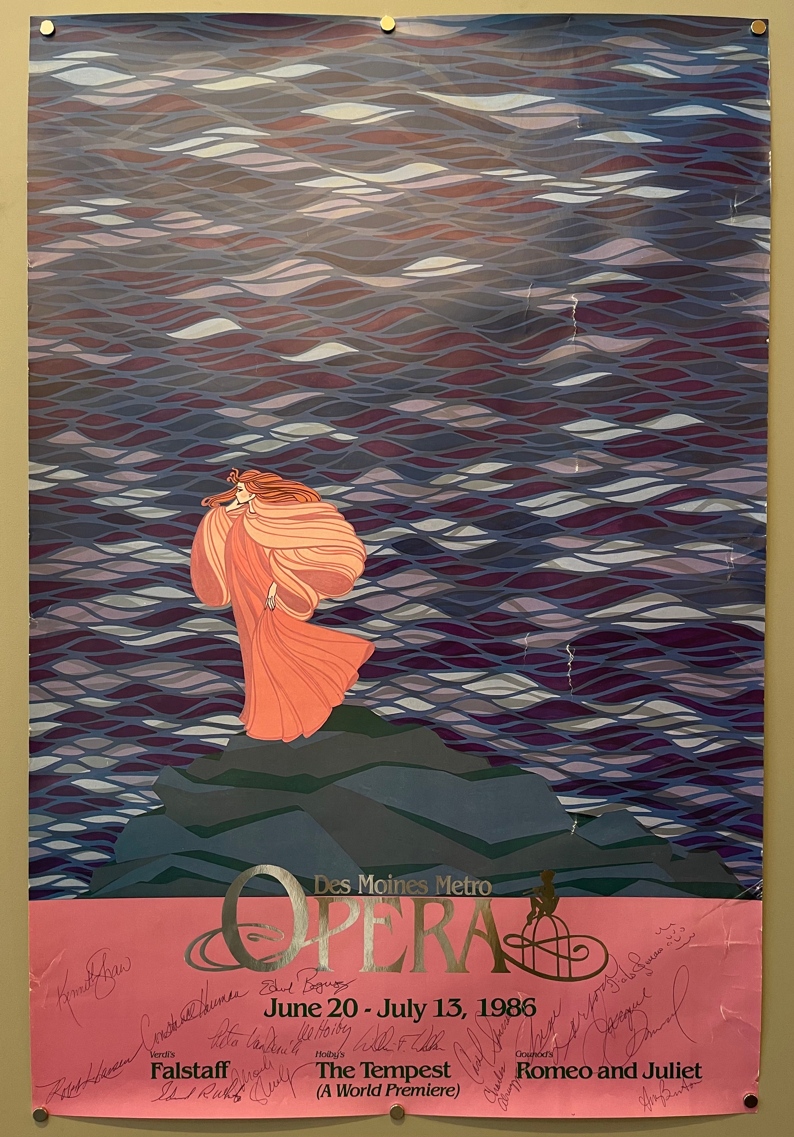 poster of a woman on a rock