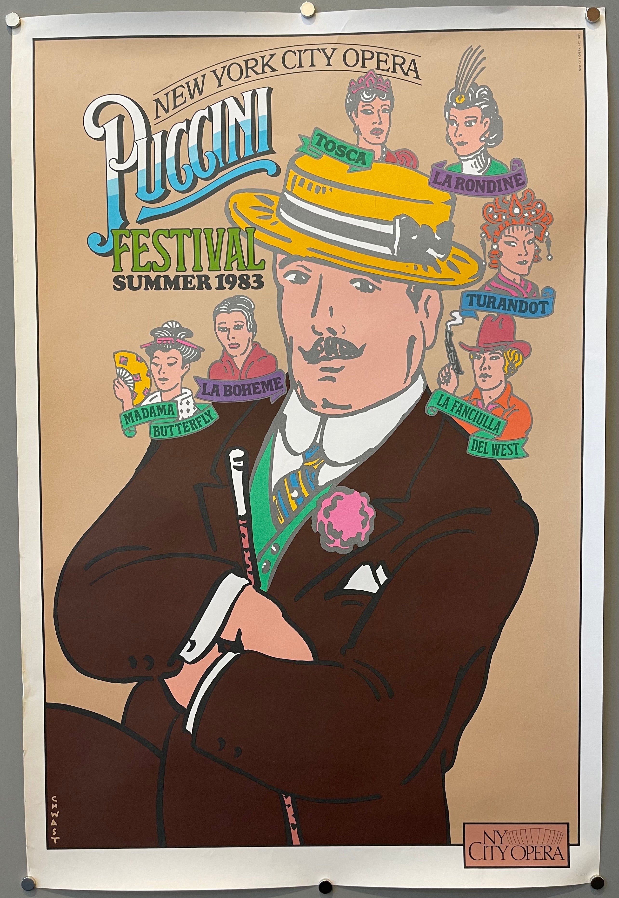 poster of a man surrounded by cartoon vignettes of women