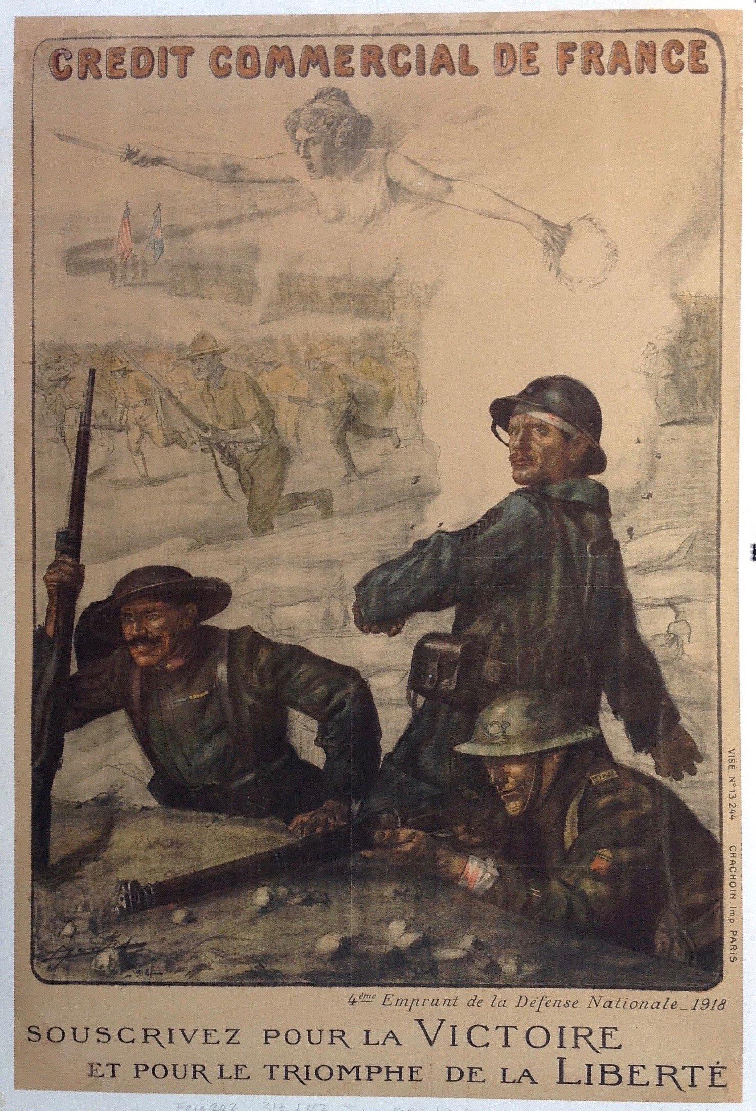 Credit Commercial De France -- Souscrivez Pour La Victoire Et Pour Le Triomphe de la Liberté - Poster Museum