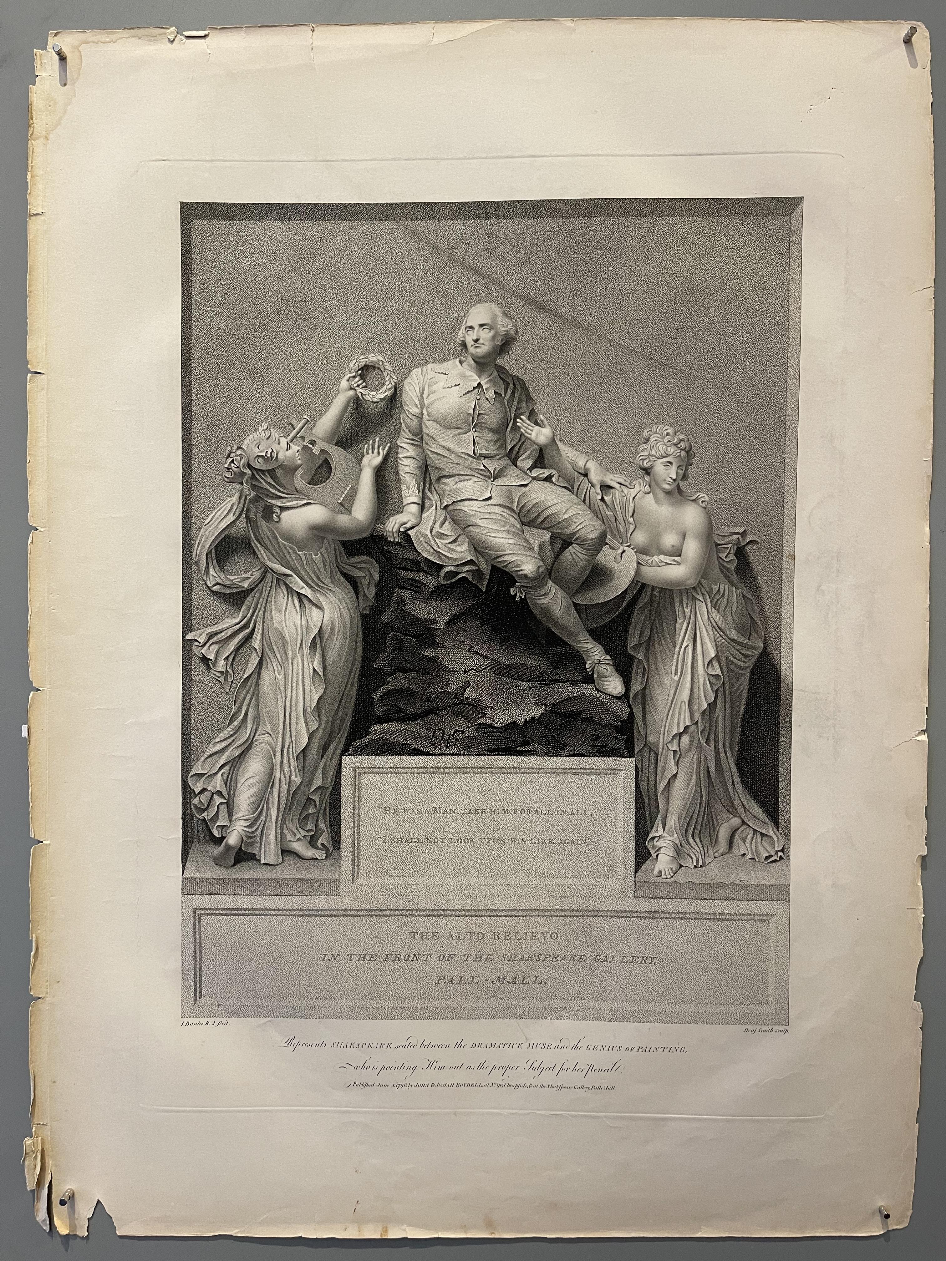 The Alto Relievo in front of the Shakespeare Gallery