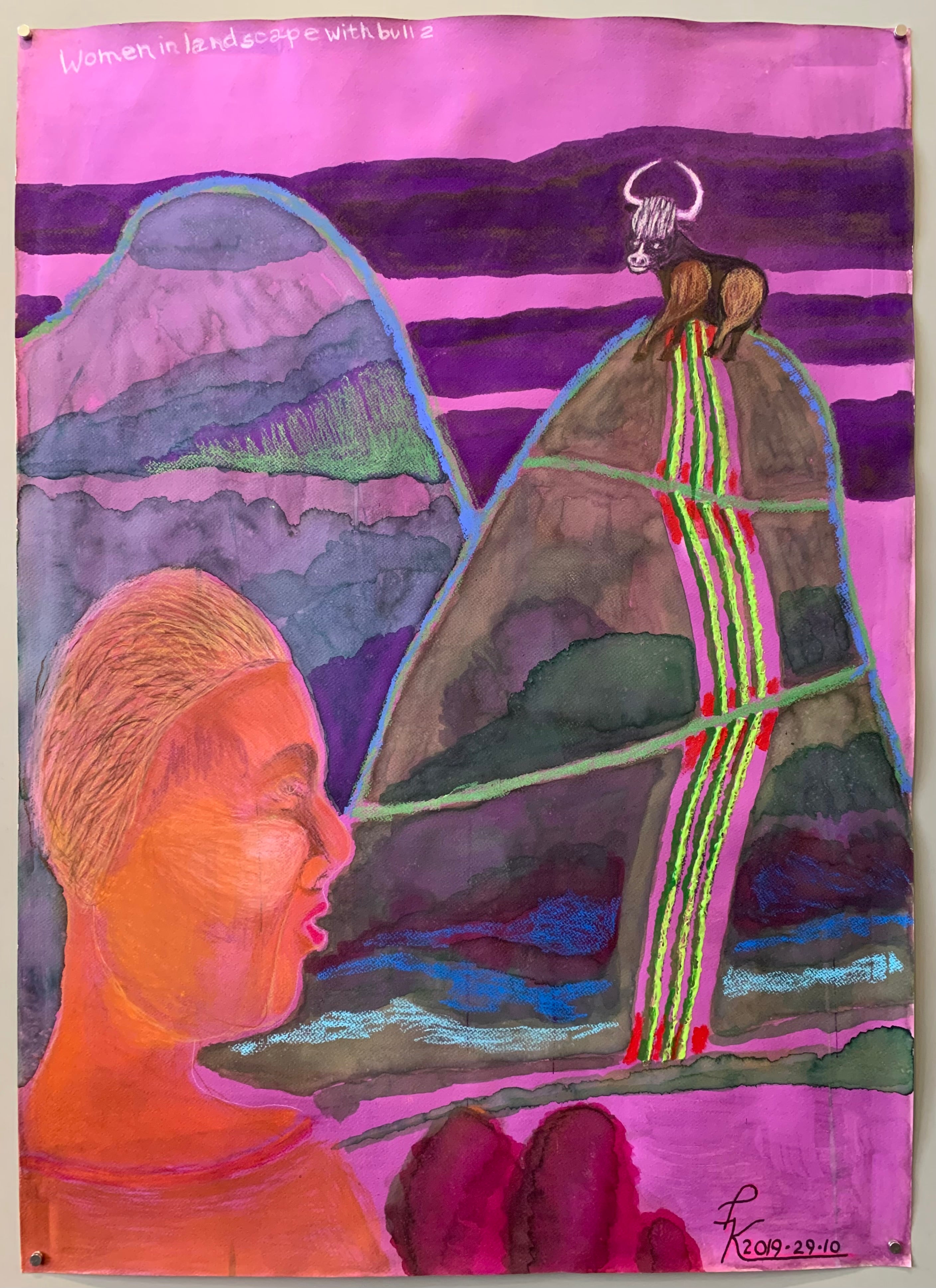 Paul Kohn 'Women in Landscape with Bull 2' #184