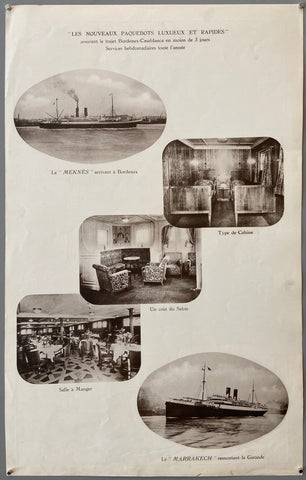 Link to Les Nouveau Paquebots Luxueux et Rapides/Philip Cadet PosterFrance, c. 1930 Product