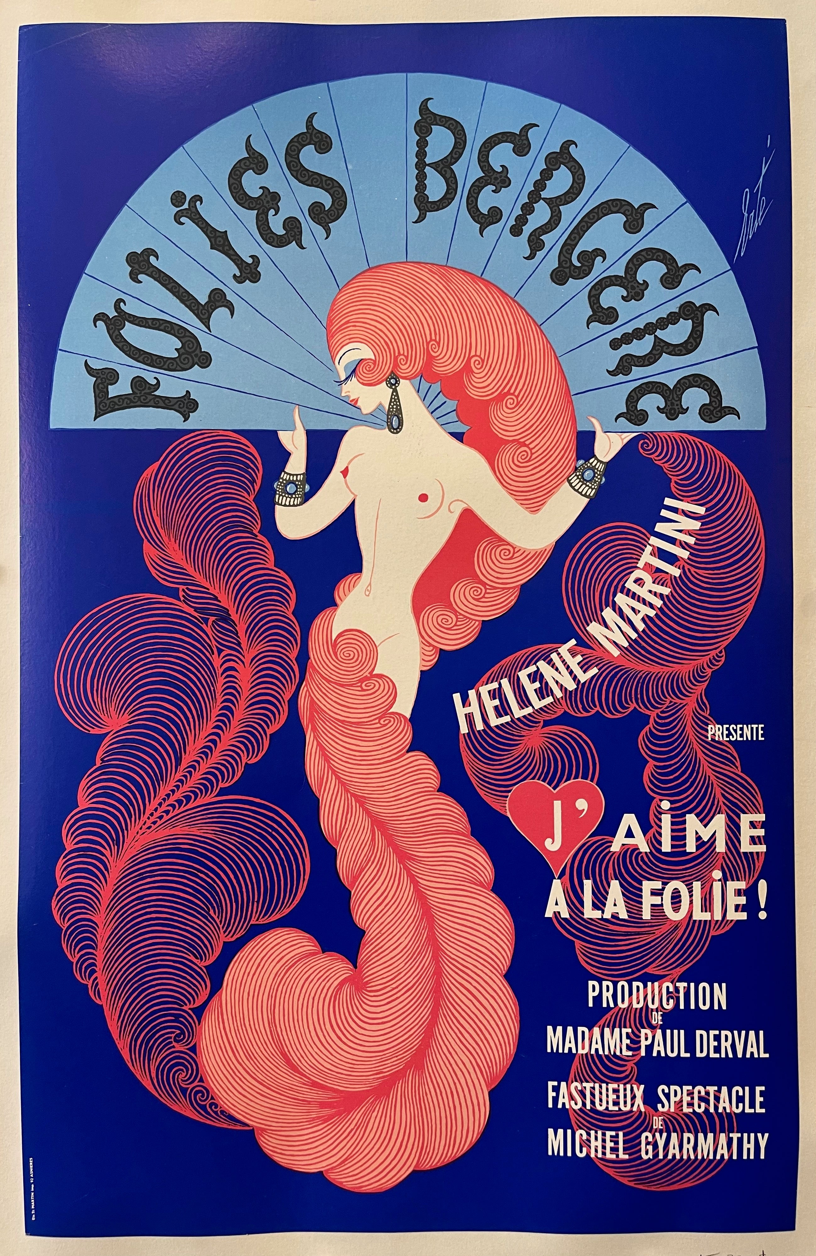 Folies Bergere 'J'aime a la Folie!' Poster