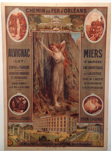 Link to Chemin De Fer D'Orléans. Ligne de Paris À Toulouse Par Capdenac Gare de Rocamadour ✓France, C. 1895 Product