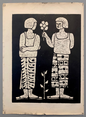 Link to  Offering Flowers Woodblock PrintBrazil, 1967  Product