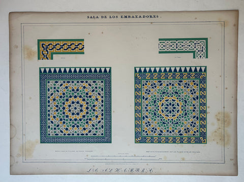 Link to Salas de los Embajadores Alhambra Print 21England, c. 1844 Product