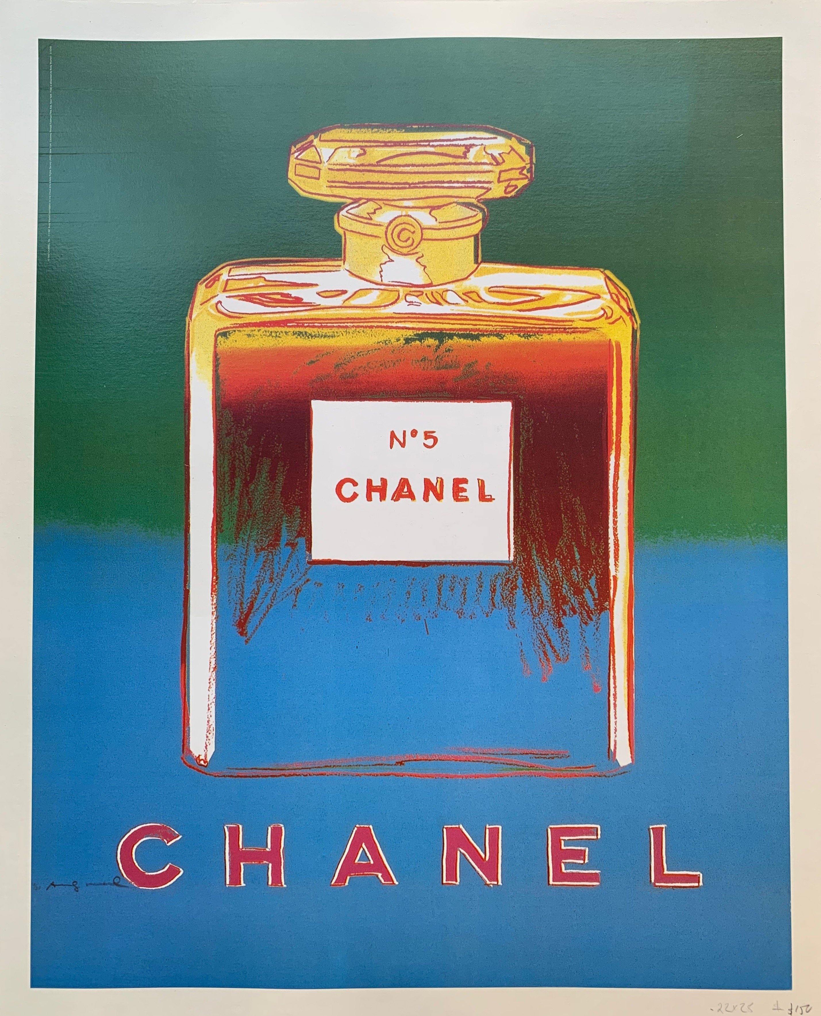 No 5 Chanel Blue/Green Poster Museum