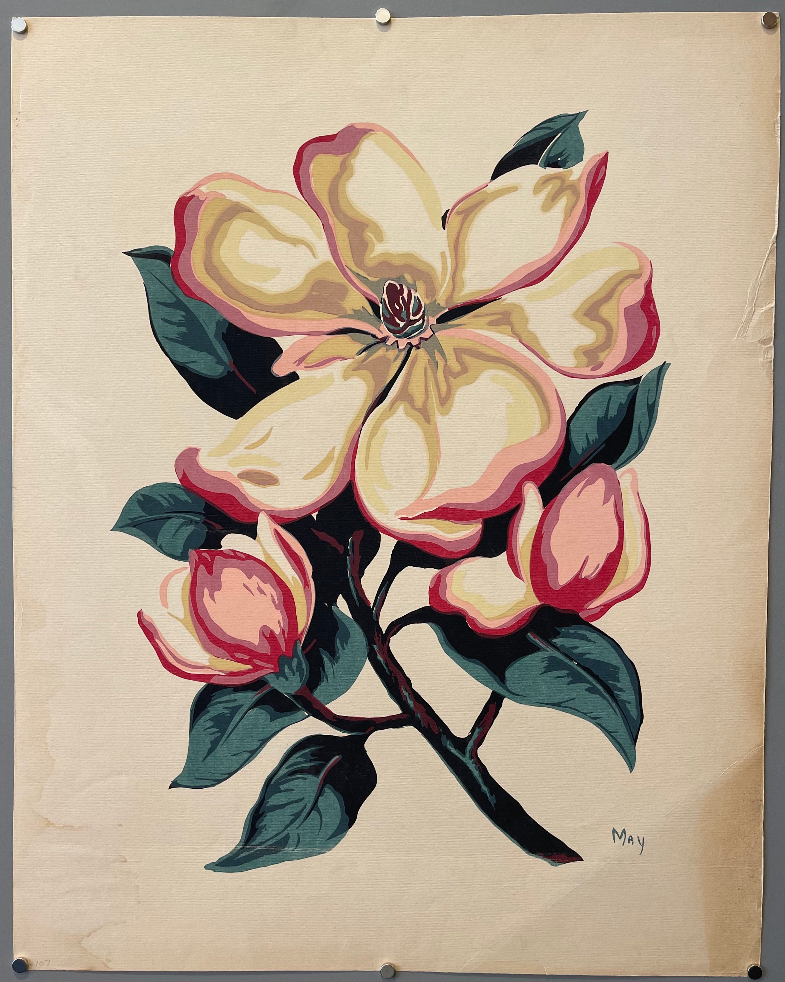 poster of a pink flower