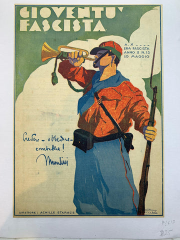 Link to  Gioventu Fascista Magazine Cover - May 1932, Vol. 13 ✓Italy, C. 1936  Product