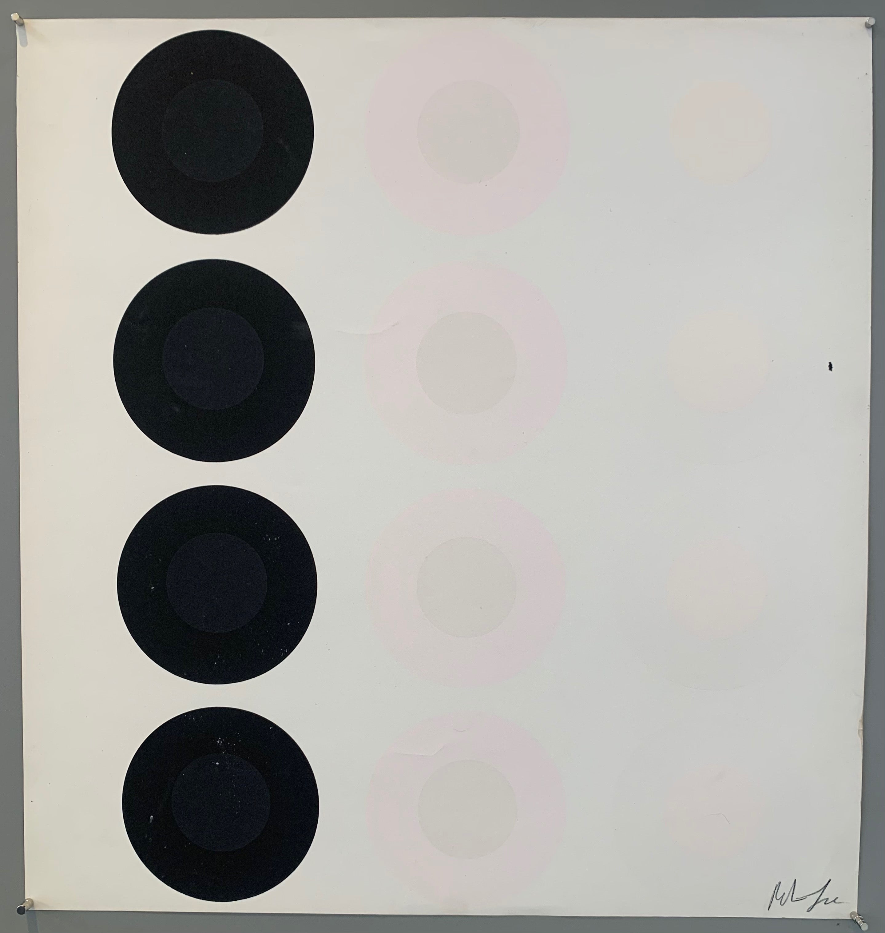 Three rows of targets