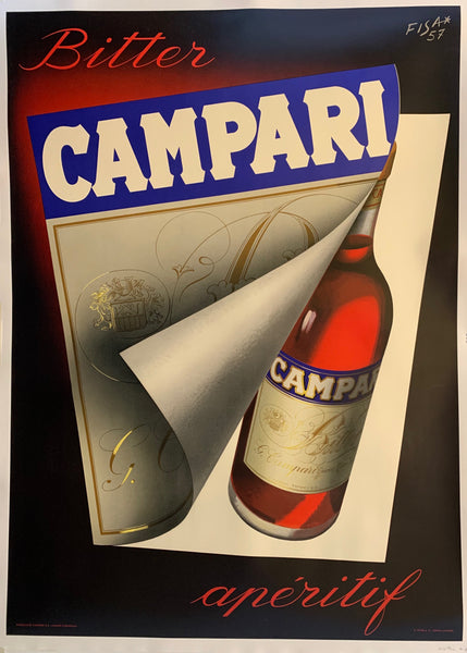 Bitter Campari L'aperitivo Carlo Fisanotti 1948 Original 