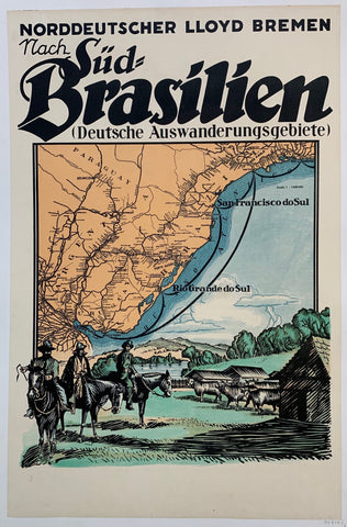 Link to Norddeutscher Lloyd Bremen Nach Sud Brasilien (Deutsche Auswanderungsgebiete)Germany, C. 1935 Product