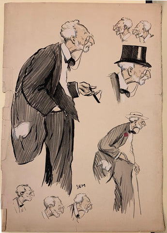 Link to  Sem - Elder Man Smoking Cigar✔France, C. 1890  Product