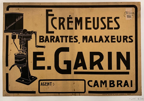 Link to Ecremeuses Barattes, Malaxeurs E. Garin CambraiFrance, C. 1900 Product