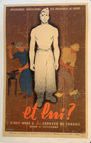 Link to Et Lui? Aidez - nous a lui trouver du travail quand il reviendraFrance, C. 1940 Product