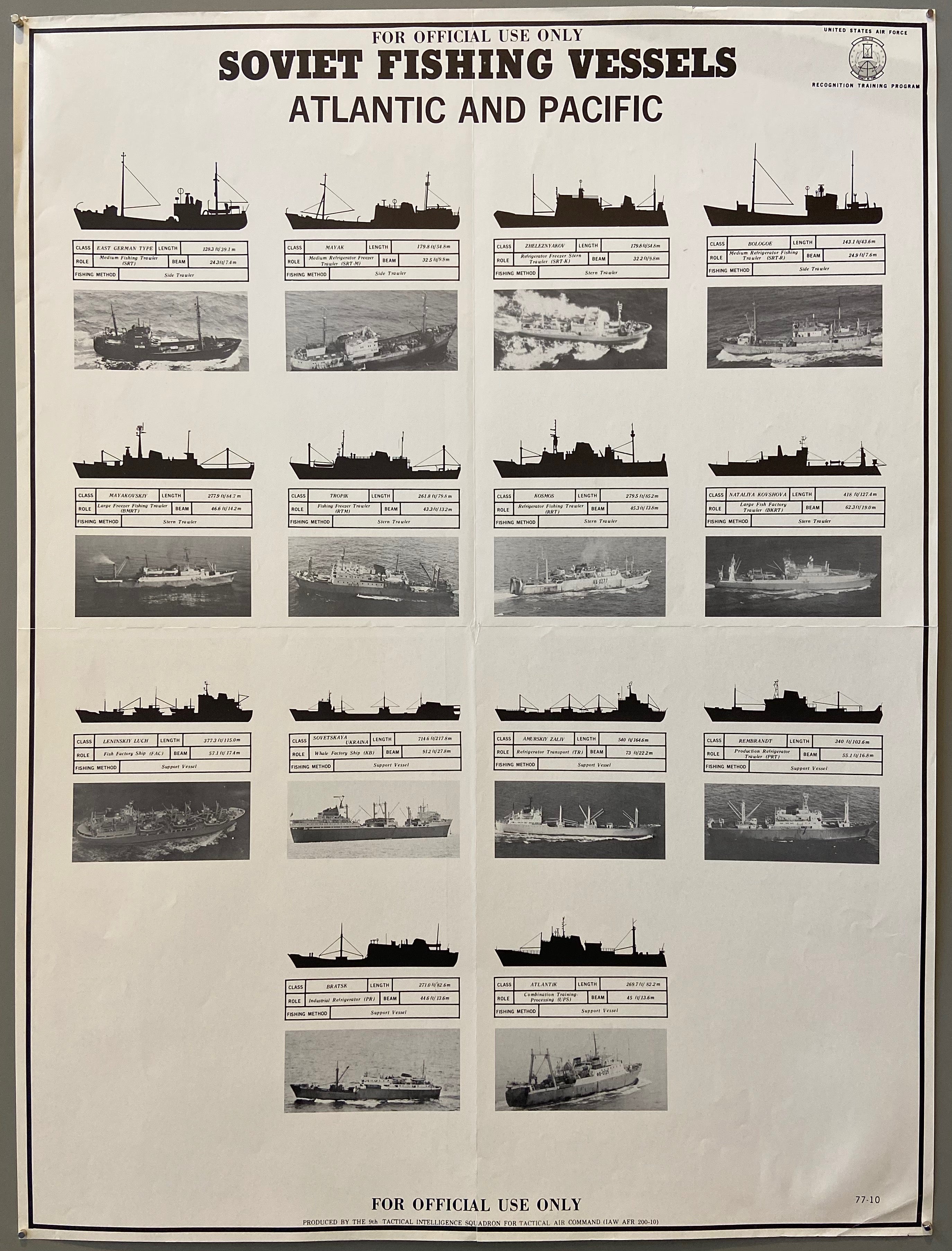 Poster showing photographs of Soviet Fishing Vessels