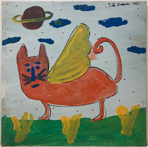 Flying Cat The Beaver Painting
