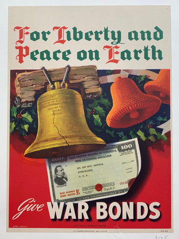 Link to For Liberty and Peace on Earth Give War BondsUSA, C. 1945 Product