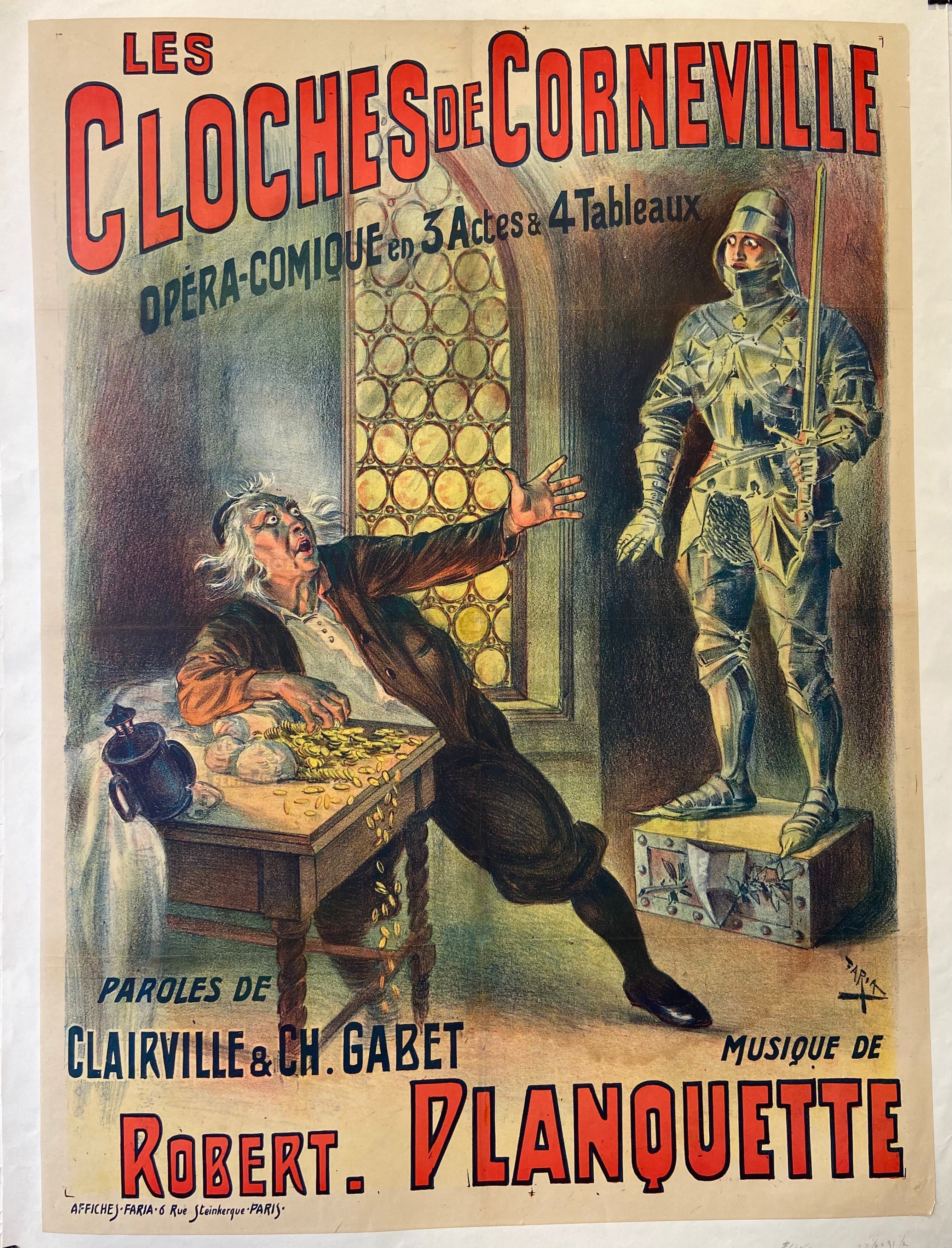 Poster showing an old man counting his gold coins