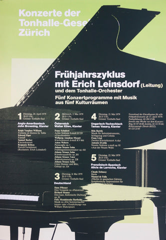 Link to Konzerte der Tonhalle-Gesellschaft Zürich Fruhjahrszyklus mit Erich LeinsdorfSwitzerland, 1979 Product