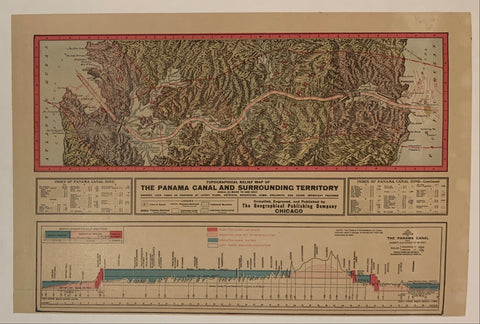 Link to  The Panama Canal And Surronding Territory Map ✓USA, 20th century  Product