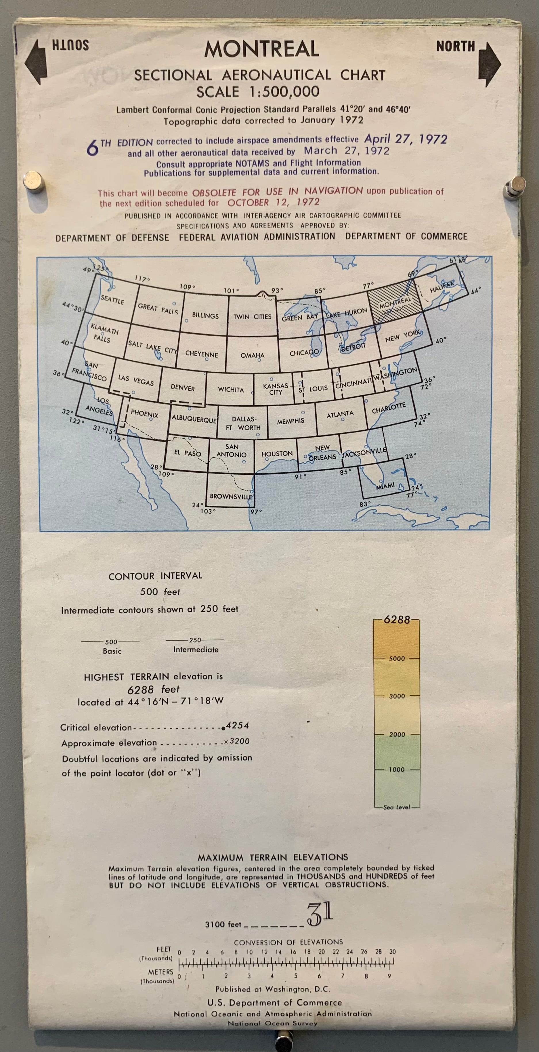 Montreal Sectional Aeronautical Chart, 6th Edition (Double-Sided)