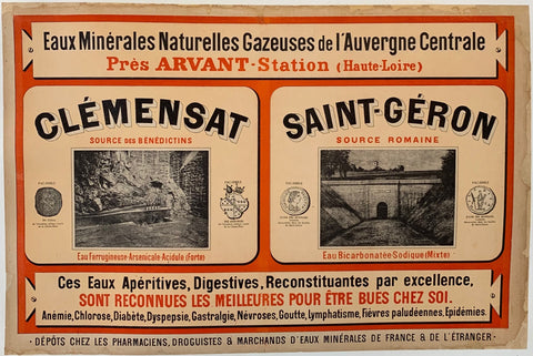 Link to Eaux Minerales Naturelles Gazeuses de l'Auvergne CentraleFrance, C. 1890 Product