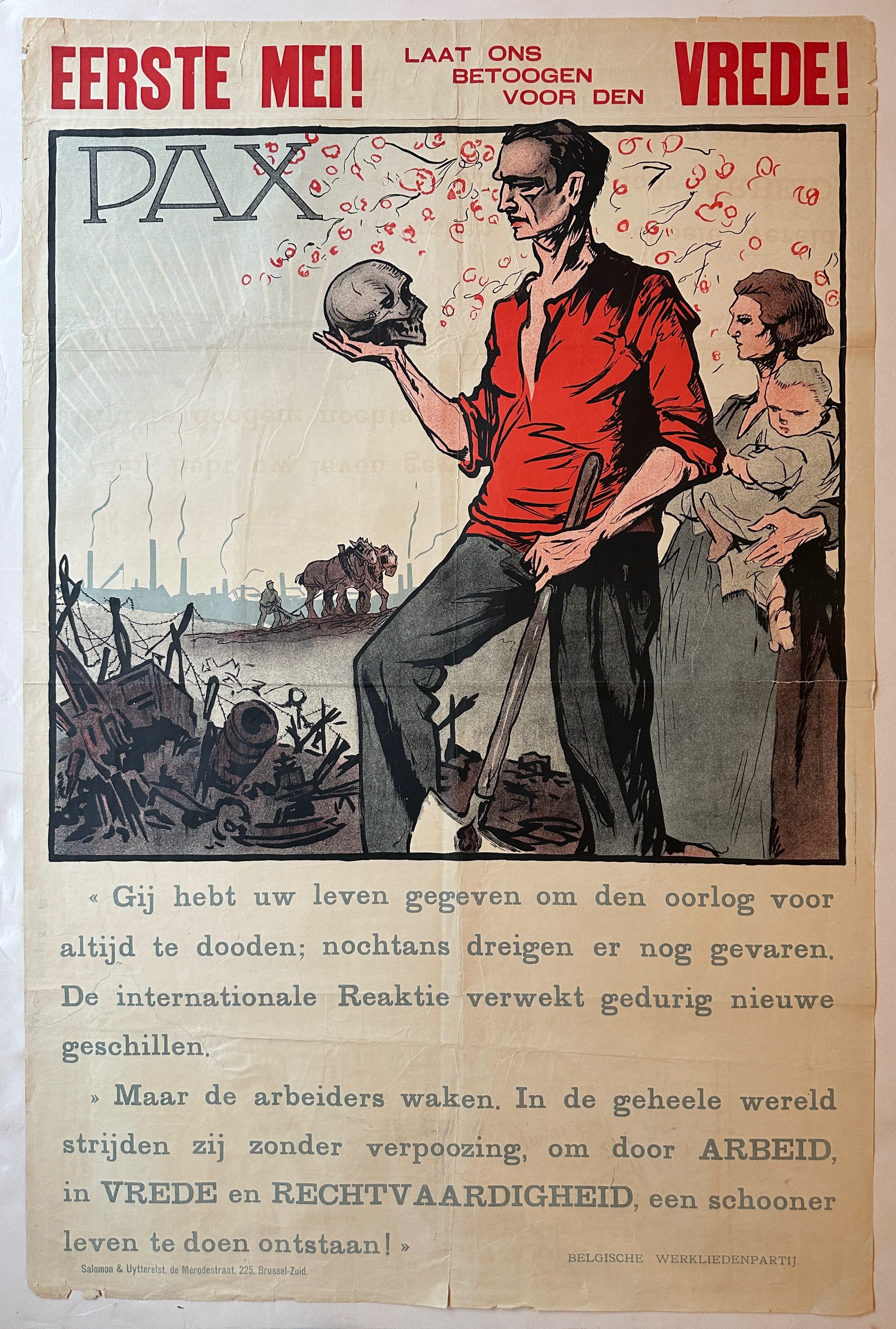 Laat Ons Betoogen Voor Den Vrede Poster