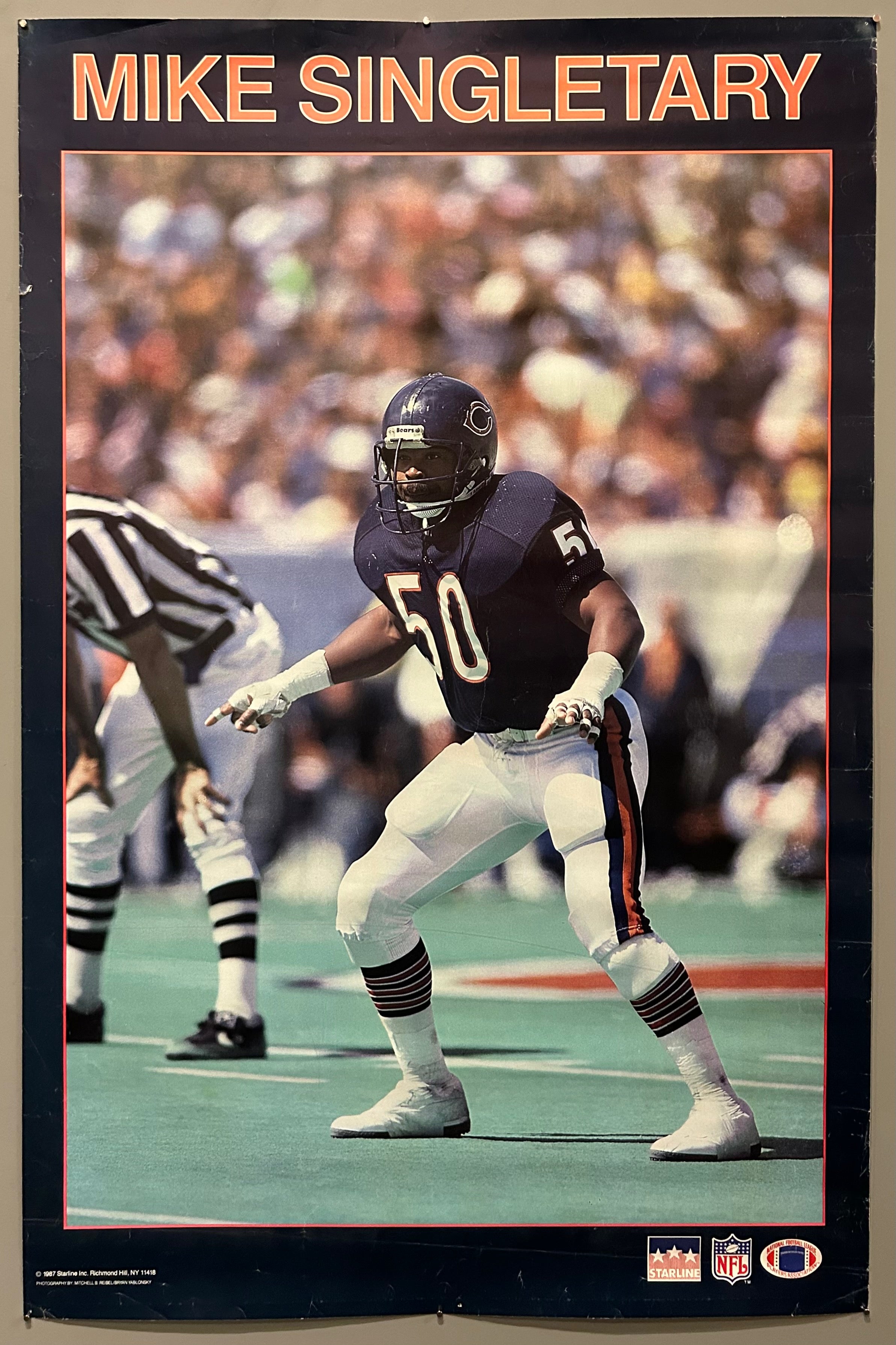 Mike Singletary Bears Poster