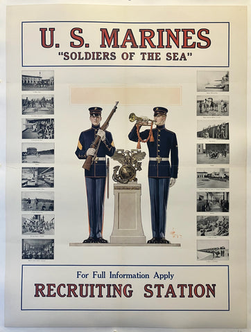 Link to  US Marines 'Soldiers of the Sea' Poster 02USA, 1914  Product
