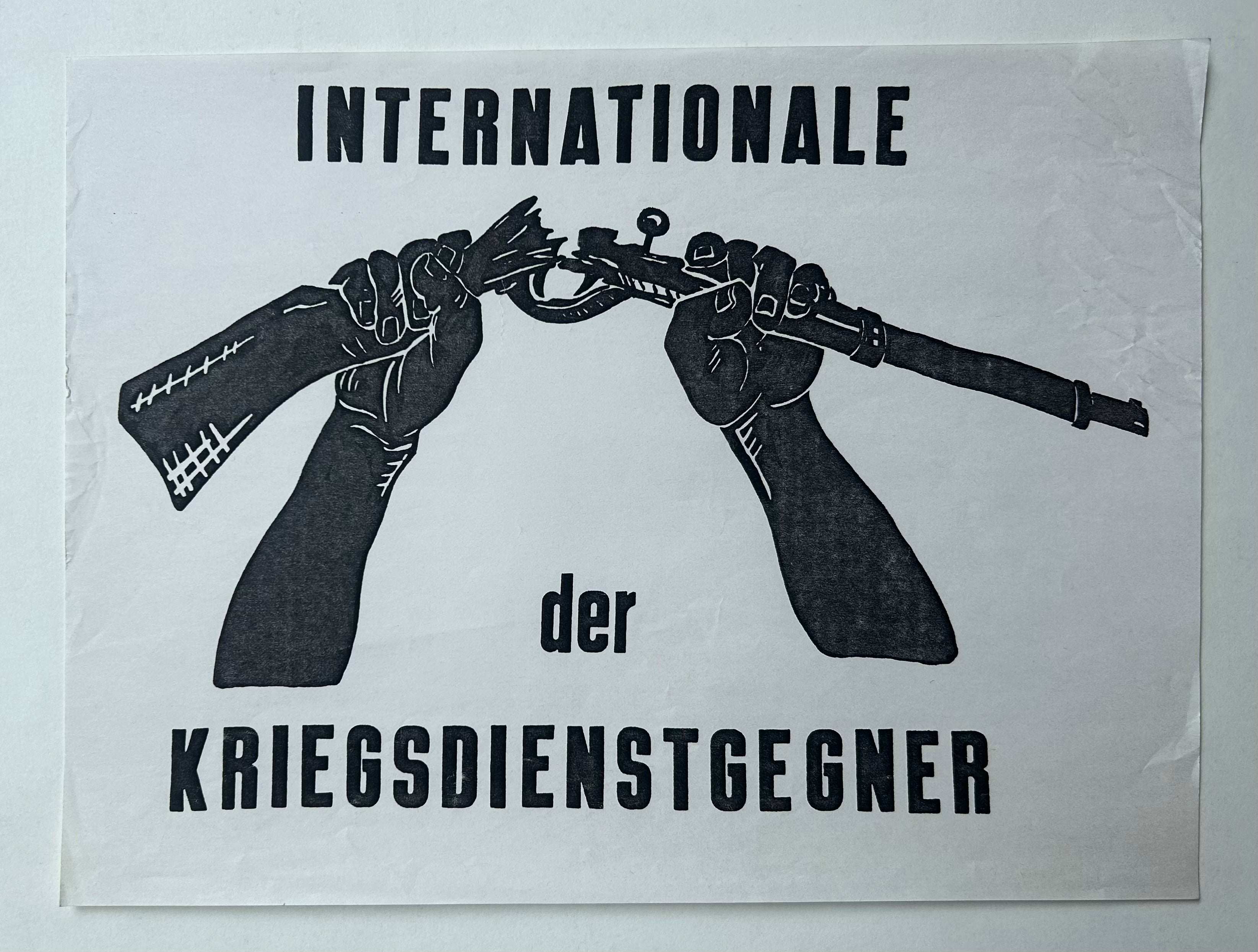 Internationale der Kriegsdienstgegner Poster