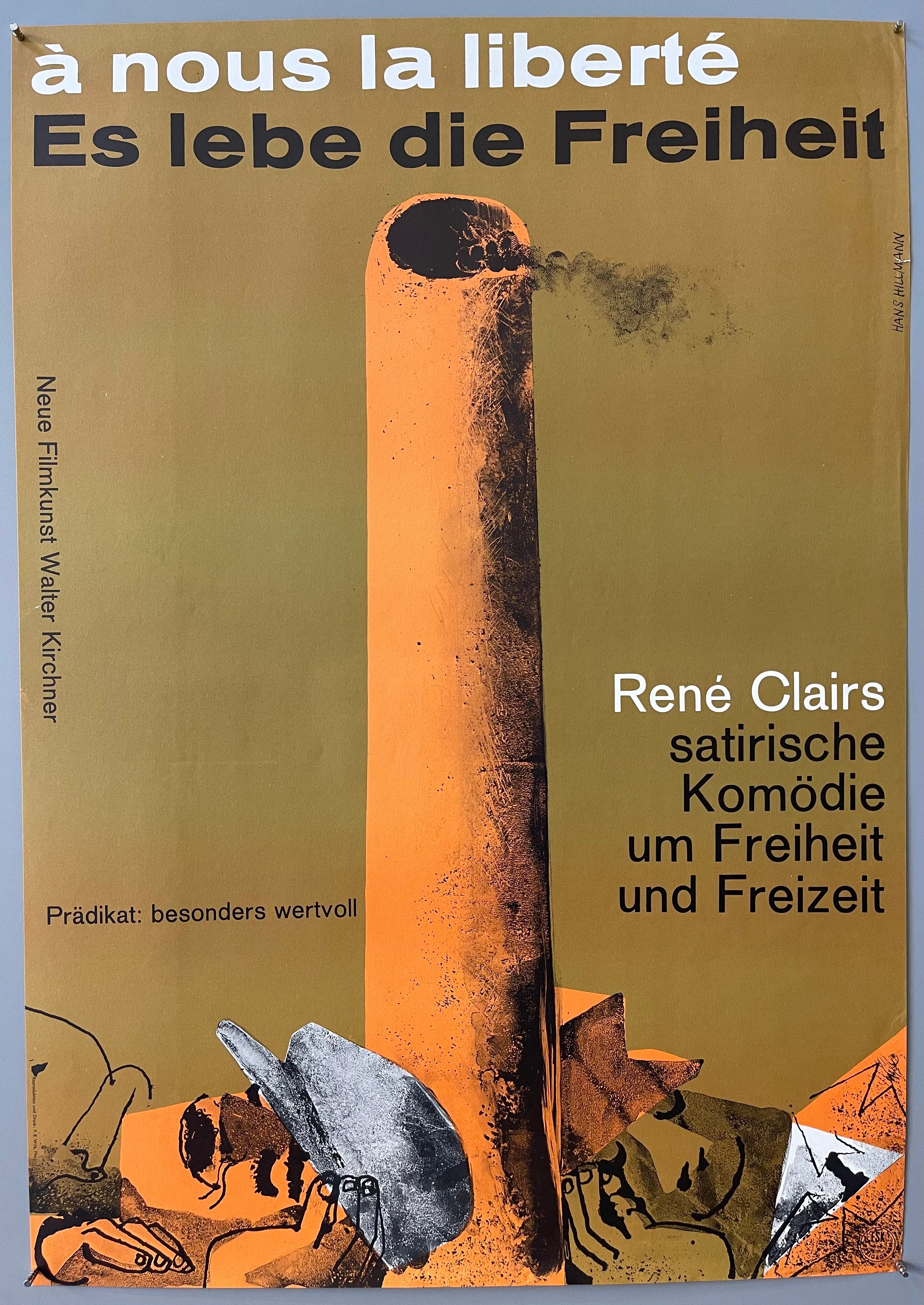 Illustrated orange steam vent on top of two men sleeping.