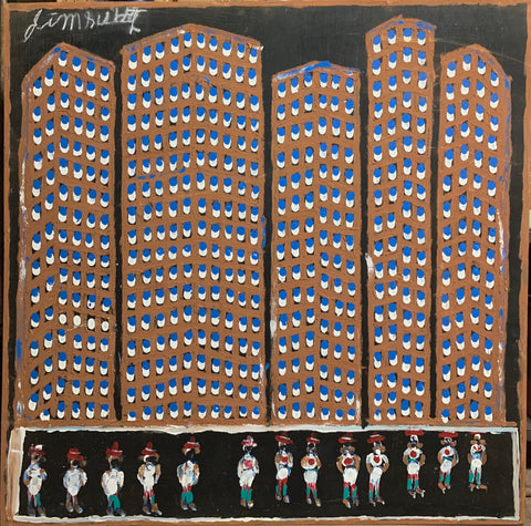 Link to Apartments With Blue Windows #15, Jimmie Lee Sudduth PaintingU.S.A, c. 1995 Product