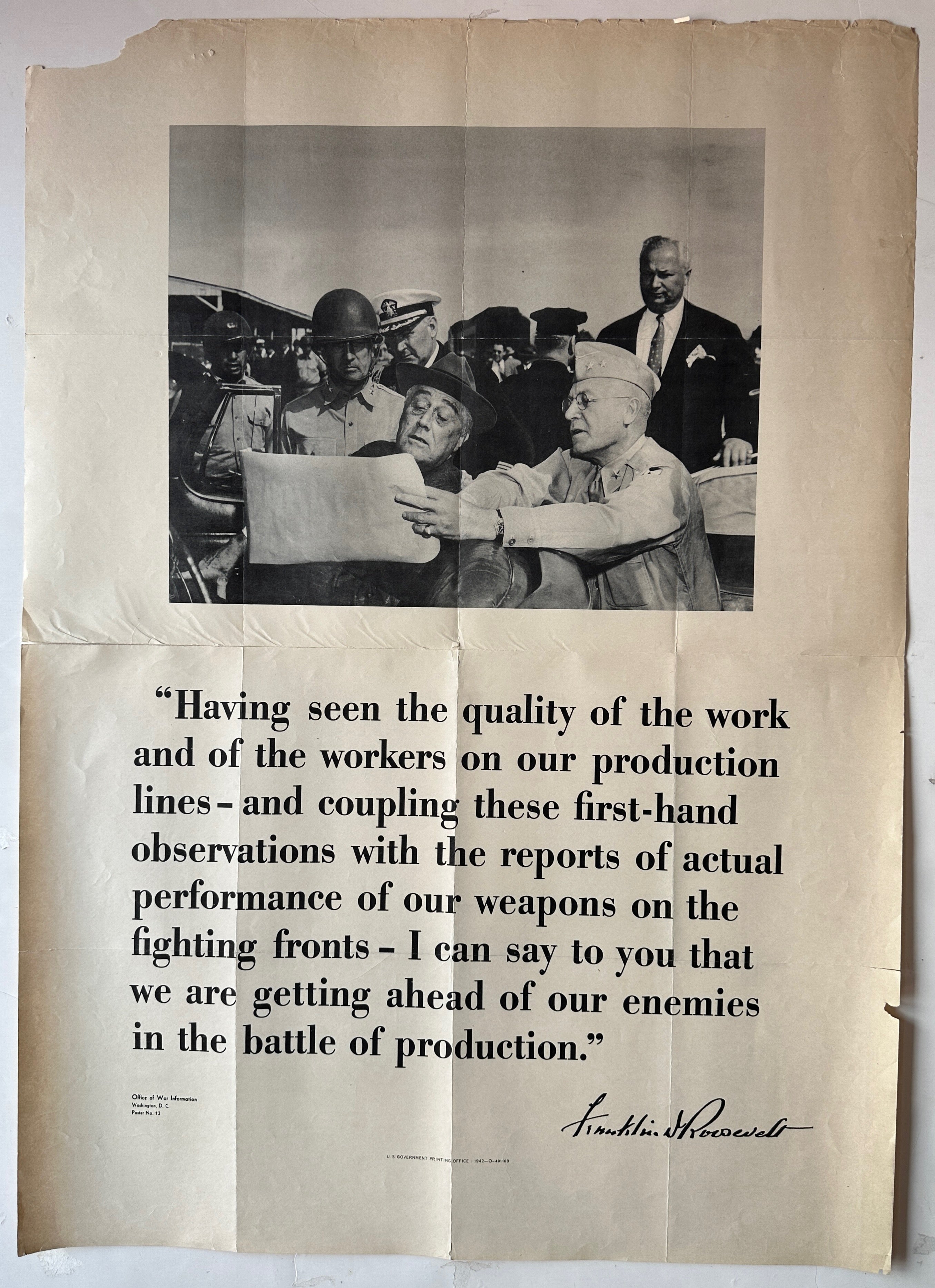 Franklin D. Roosevelt Quote Poster