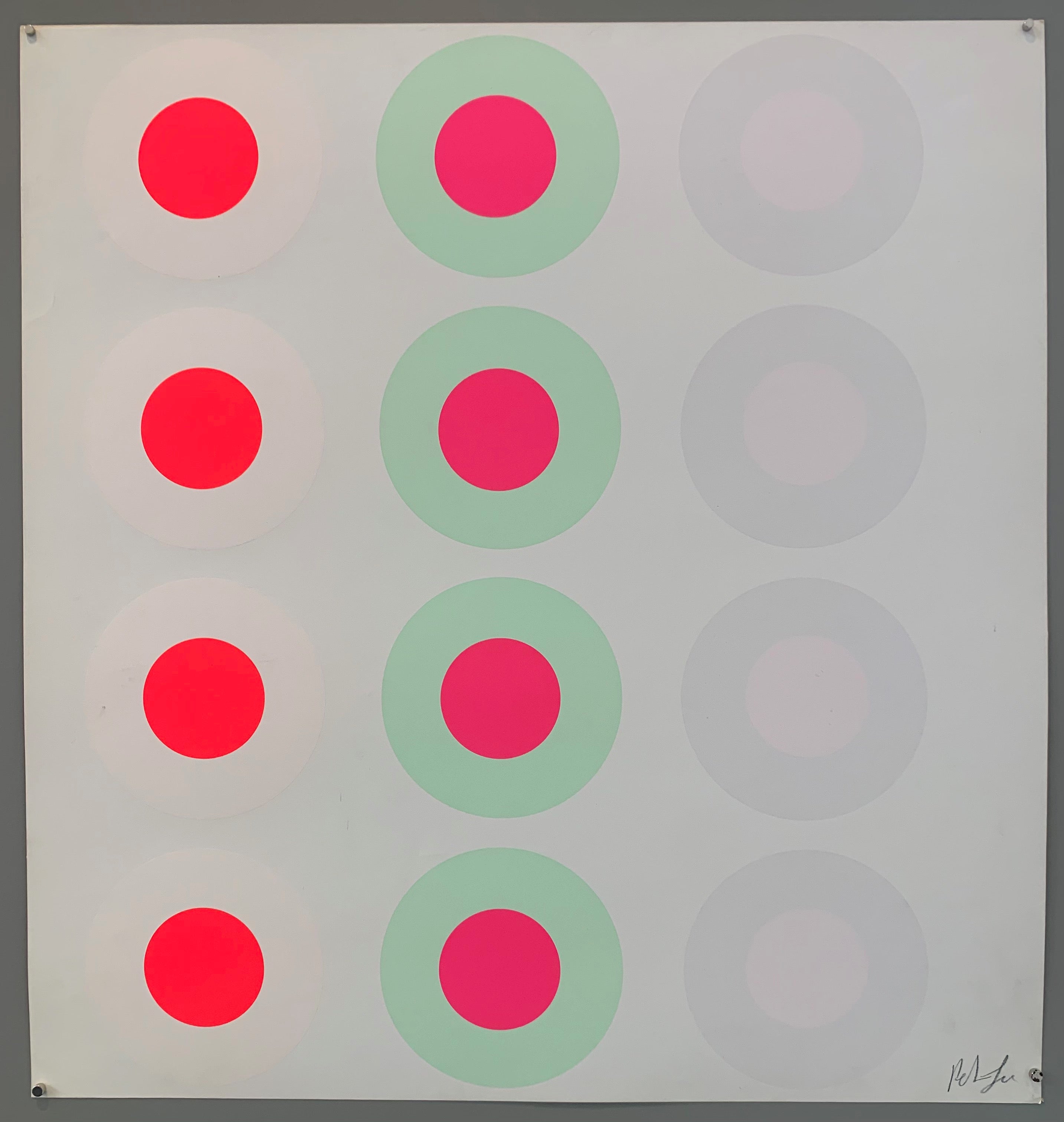 Three rows of targets