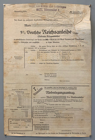 Link to  Deutsche Reichsanleihe PosterGermany, c. 1917  Product