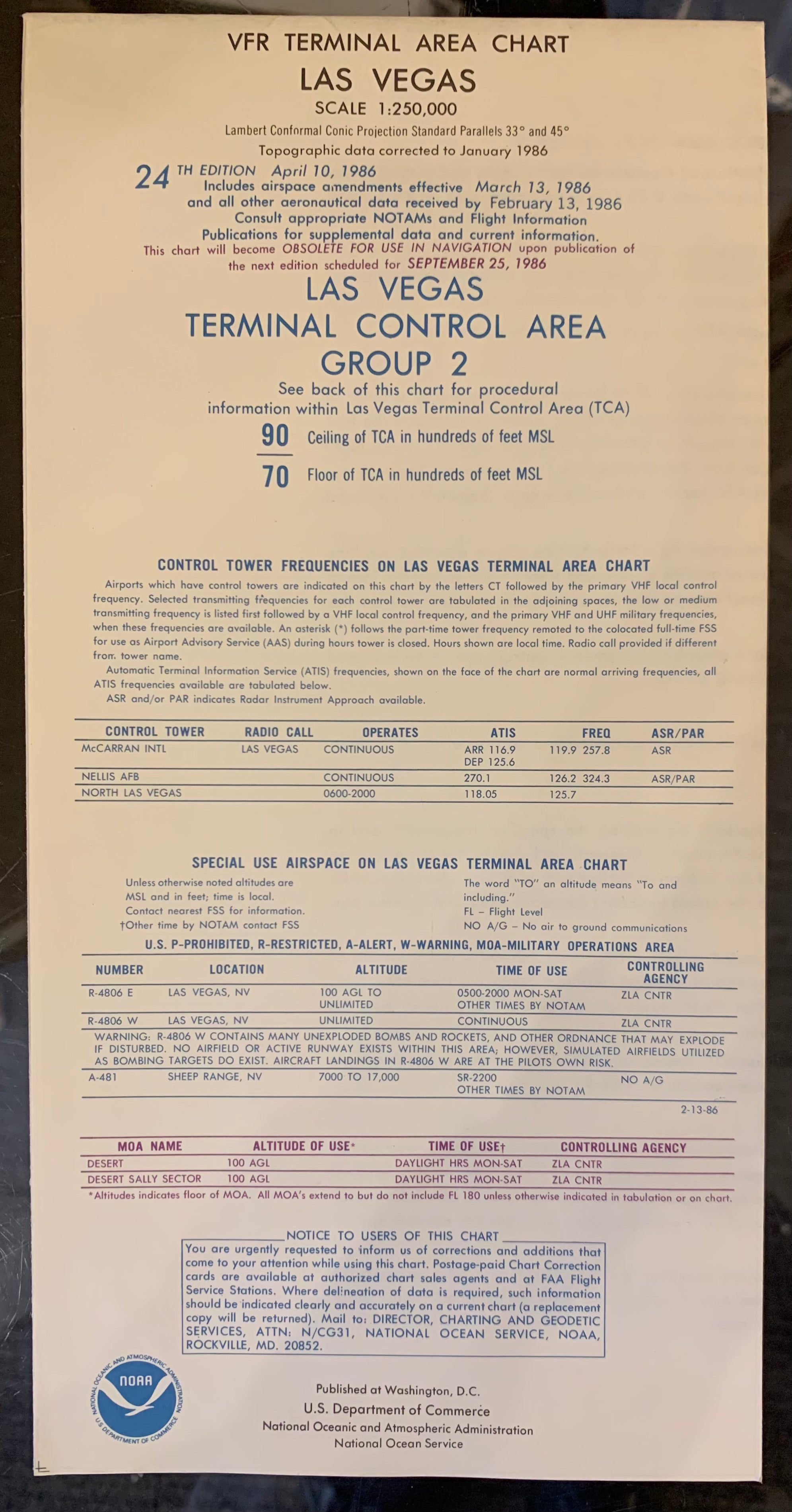 VFR TAC, Las Vegas, 24th Edition (Double-Sided)