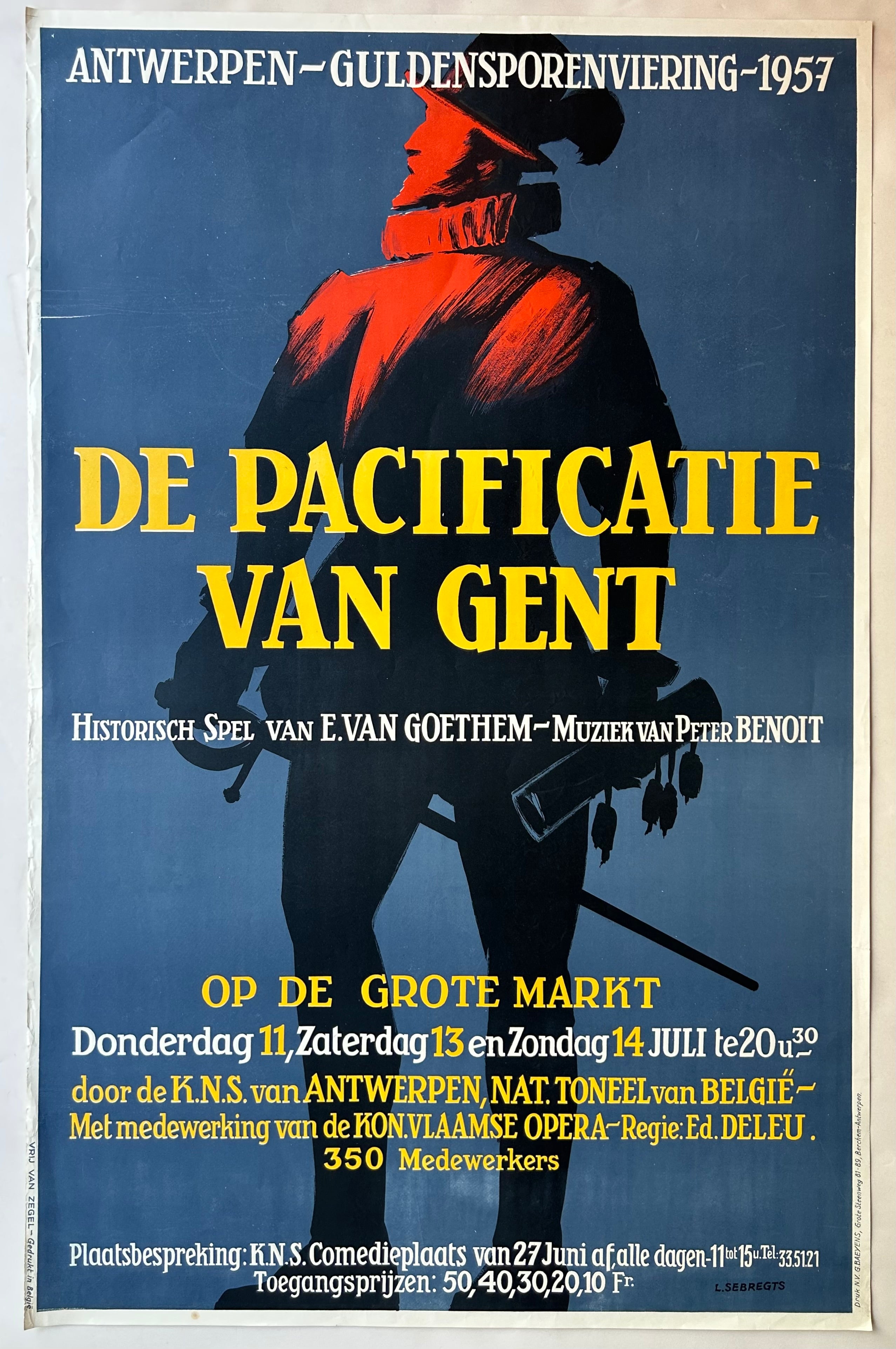 De Pacificatie Van Gent Poster