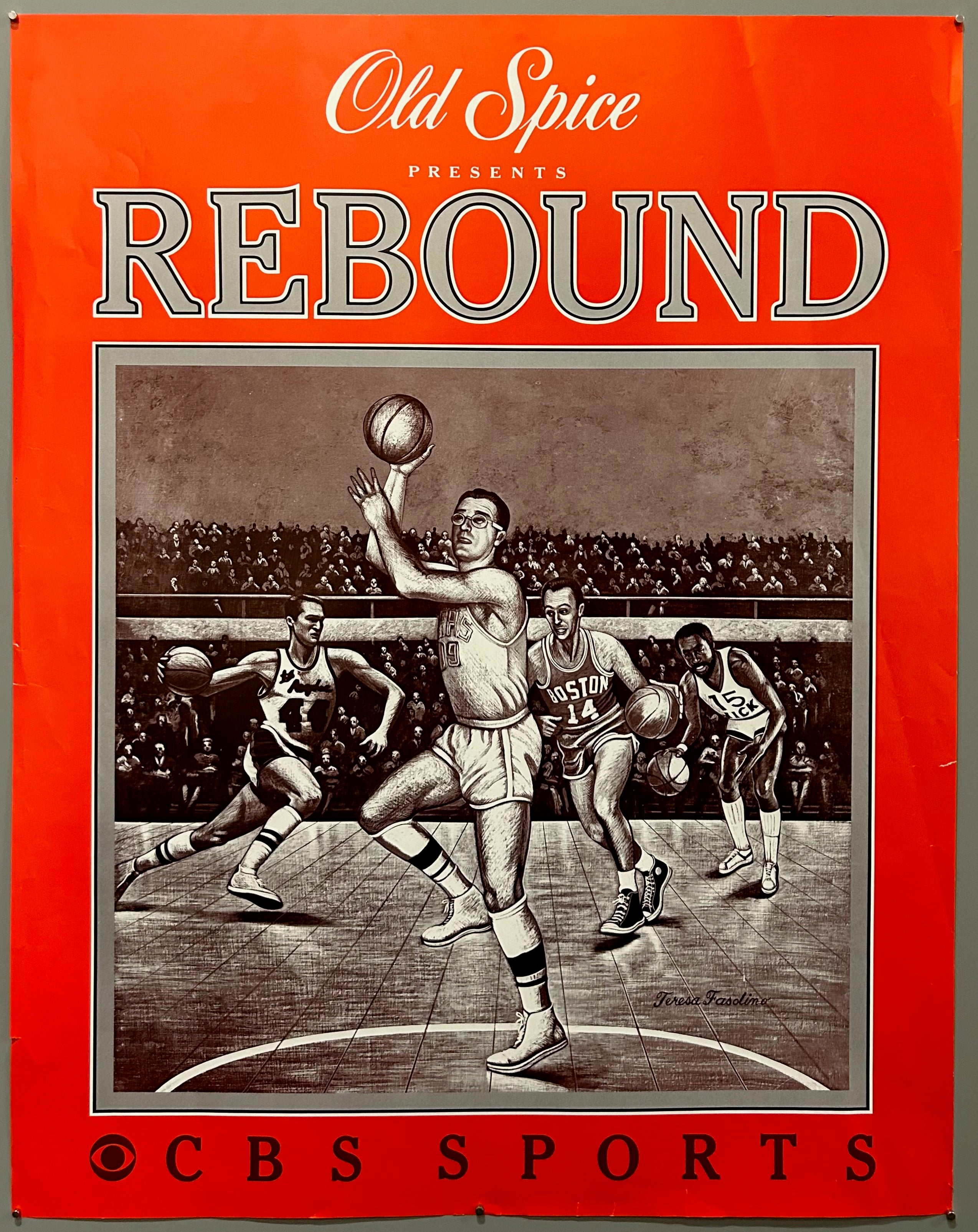 Old Spice CBS Sports Basketball Poster