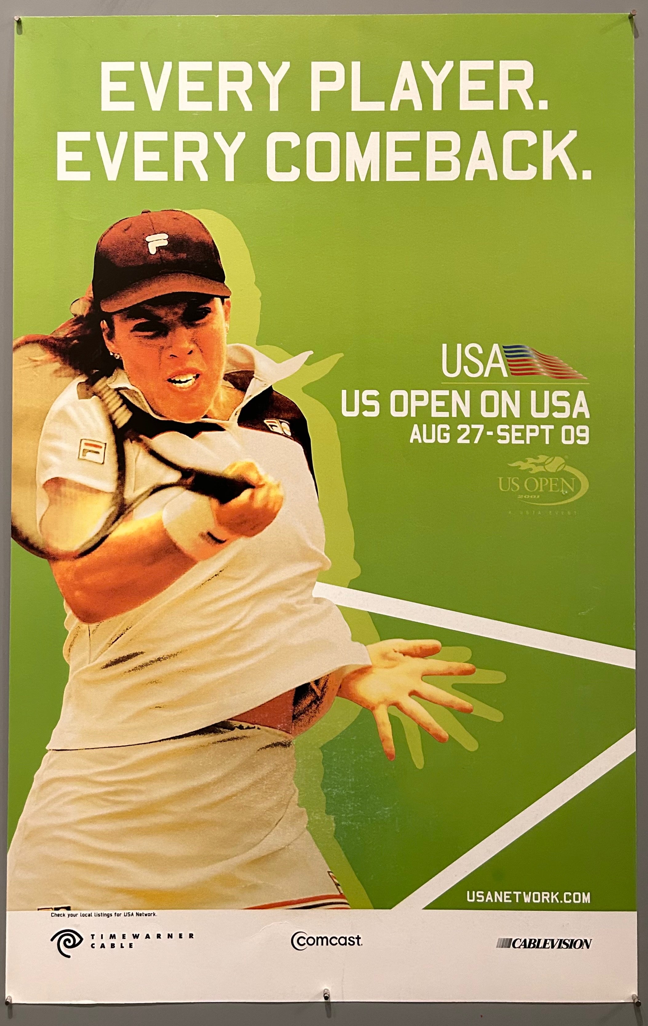 2001 US Open Jennifer Capriati Poster